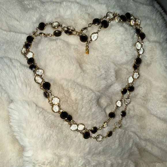 Vintage Swarovski Black and Gold Necklace - Picture 14 of 14